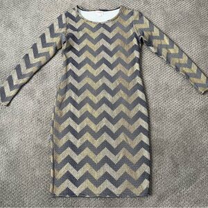 LuLaRoe Elegant Debbie Metallic Long Sleeve Dress - M